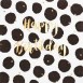 BSB Black&Gold képeslap (15x15 cm), fekete pöttyös, Happy Birthday (állvány)