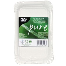 Papstar Papír tálca szögletes pure (10x16 cm, 20db) fehér /16