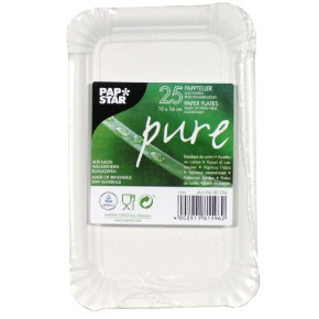 Papstar Papír tálca szögletes pure (10x16 cm, 20db) fehér /16