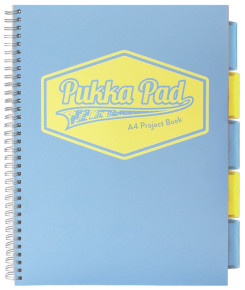 Eurocom Pukka Pad Projekt Book spirálfüzet (A4, 200old. von.) 3-féle pasztell szín, PP(26161) Pastel