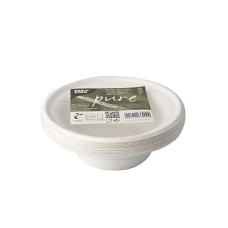 Papstar tál, cukornád pure (380ml, 15,5x4,6 cm, 12db) fehér ÚJ /10