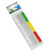 Info Notes önt.jelölőcímke, 50x38mm, 3x10db, vonalzóval, átlátszó, 3-féle szín /12