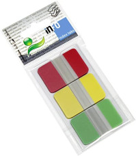 Info Notes önt. Z-jelölőcímke, 25x38mm, 3x25db, átlátszó, 3-féle szín /12