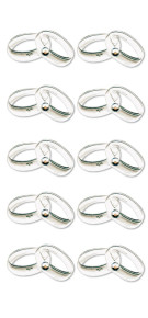 Rössler matrica esküvői/ ezüst gyűrűpár, 10db