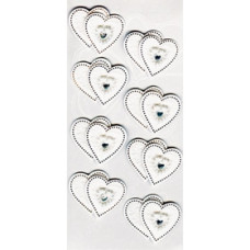 Rössler matrica (6 lap/csomag) esküvői/ fehér páros szívek