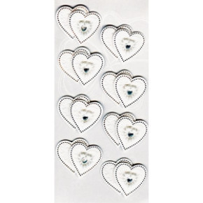 Rössler matrica (6 lap/csomag) esküvői/ fehér páros szívek