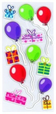 Rössler matrica, színes ajándékok (6) és lufik (6)