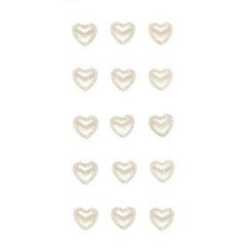 Rössler matrica (6 lap/csomag, 3D) esküvői/ gyöngyházszínű szívecskék