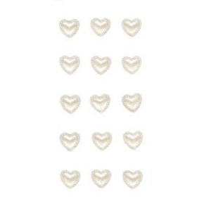 Rössler matrica (6 lap/csomag, 3D) esküvői/ gyöngyházszínű szívecskék