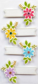 Rössler matrica, címkék virággal, strasszkővel