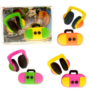 Trendhaus radír, magnó+fejhallgató /24