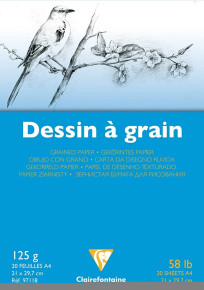 CLF rajzlap (A4, 21x29,7 cm, 125 g, 20 lap) dessin á grain