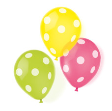 Amscan lufi, 6db, pöttyös