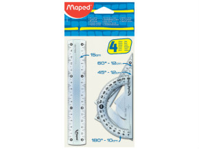 Maped vonalzókészlet (4 részes), mini set/műanyag