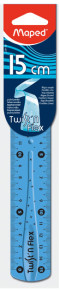 Maped vonalzó (15 cm, 3 szín) twistn flex/ törhetetlen, hajlítható