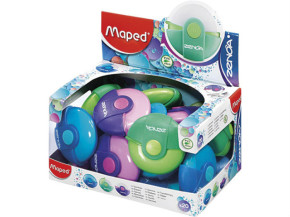 Maped radír zenoa/ zárható, műanyag tokos, 3-szín, (20db/display)