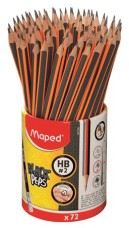 Maped HB ceruza radírral, háromszögletű, black peps /72