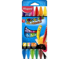 Maped színes zsírkréta, olajpasztell, 12db, Colorpeps /12
