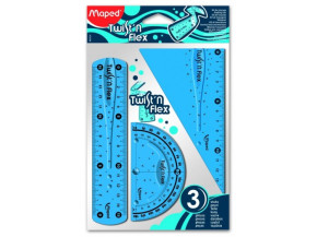 Maped vonalzókészlet (3 részes) twistn flex/ törhetetlen, hajlítható