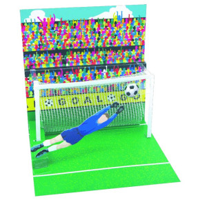 Popshots képeslap, négyzet, Soccer/Focis