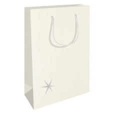 RC ajándéktasak, A4 álló (24x9x35 cm) vajszín, fényes