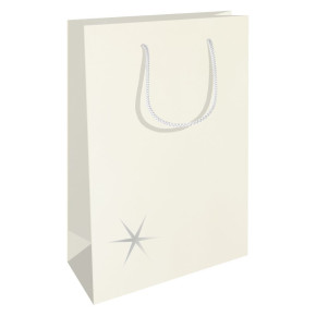 RC ajándéktasak, A4 álló (24x9x35 cm) vajszín, fényes