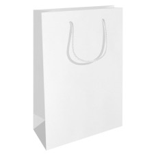 RC ajándéktasak, A4 álló (24x9x35 cm) fehér, matt