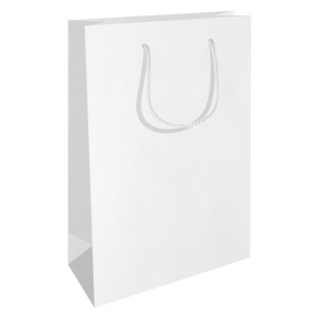 RC ajándéktasak, A4 álló (24x9x35 cm) fehér, matt