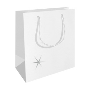 RC ajándéktasak, A5 álló (20x10x24 cm) fehér, fényes