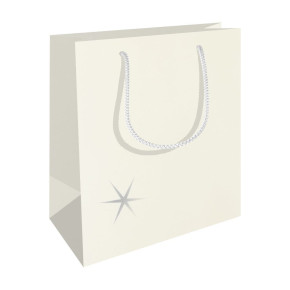 RC ajándéktasak, A5 álló (20x10x24 cm) vajszín, fényes