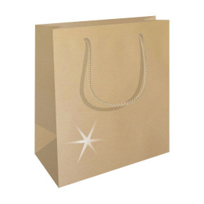 RC ajándéktasak, A5 álló (20x10x24 cm) barna, fényes