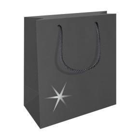 RC ajándéktasak, A5 álló (20x10x24 cm) fekete, fényes