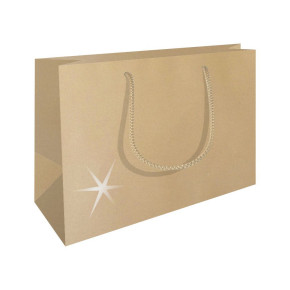 RC ajándéktasak, A5 fekvő (25x9x19 cm) barna, fényes