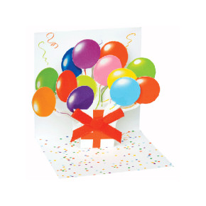 Popshots képeslap, mini, Balloons/Lufik