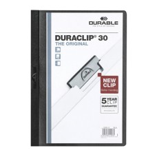 DURABLE Duraclip clip-mappa fekete, 30 lapig /25
