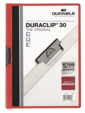 DURABLE Duraclip clip-mappa piros, 30 lapig /25