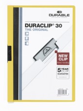 DURABLE Duraclip clip-mappa sárga, 30 lapig /25