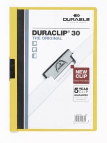 DURABLE Duraclip clip-mappa sárga, 30 lapig /25
