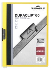 DURABLE Duraclip clip-mappa sárga, 60 lapig