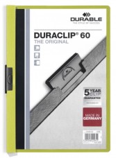 DURABLE Duraclip clip-mappa zöld, 60 lapig