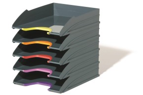 DURABLE asztali irattálca, Varicolor, szürke /5