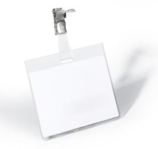 DURABLE névkitűző (60x90 mm) forgatható fémcsipesszel, fekvő (S.F.) /25