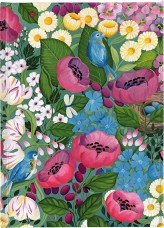 BSB notesz (A5, vonalas) virágos, Birds and Flowers