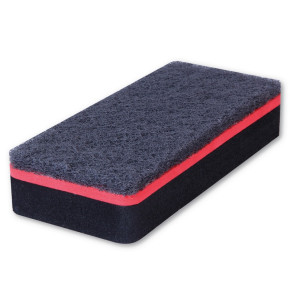 Sigel tisztító szívacs mágnestáblához, (13x6x2,6 cm) fekete