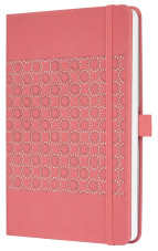 Sigel Jolie notesz, von. 13,5x20 cm, salmon pink, gumipánttal