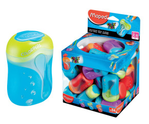 Maped hegyező, 2 lyukú, color peps műanyag tartályos, 3-szín /24