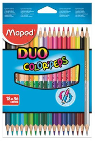 Maped színes ceruza (18 db/doboz) color peps duo/ 2 színű véggel