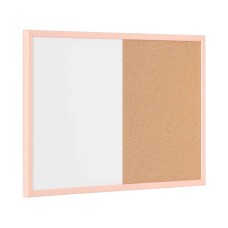 Bi-Office parafatábla+mágnestábla, 60x40 cm, lazacszínű kerettel