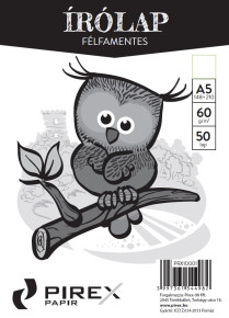 PIREX írólap A/5, 50 lap, 60g, félfamentes / 10