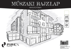 PIREX műszaki rajzlap A/3, 20 lap / 10